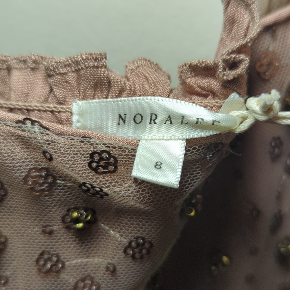 Noralee Maura Sequin + Tulle Dress Mocha Easter Flower Girl NEW Girls Size 8 - Picture 4 of 7